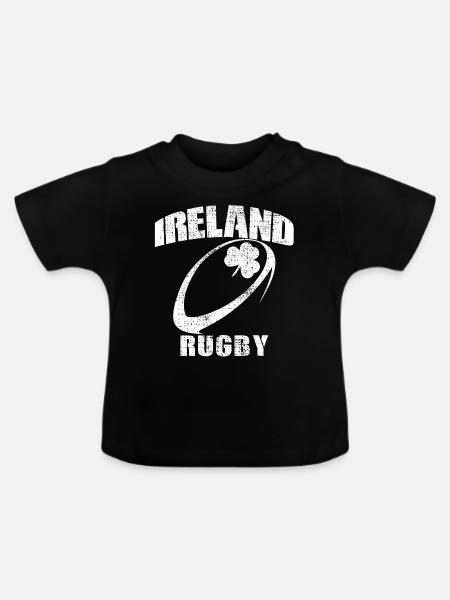 Ireland rugby - Baby Organic T-Shirt with Round Neck - black