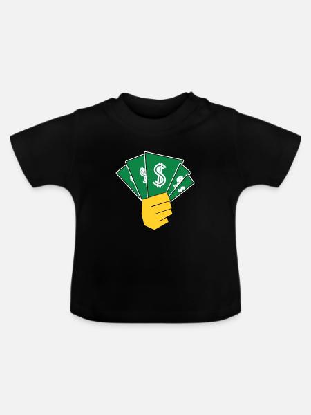 Money - Baby Bio-T-Shirt mit Rundhals - Schwarz