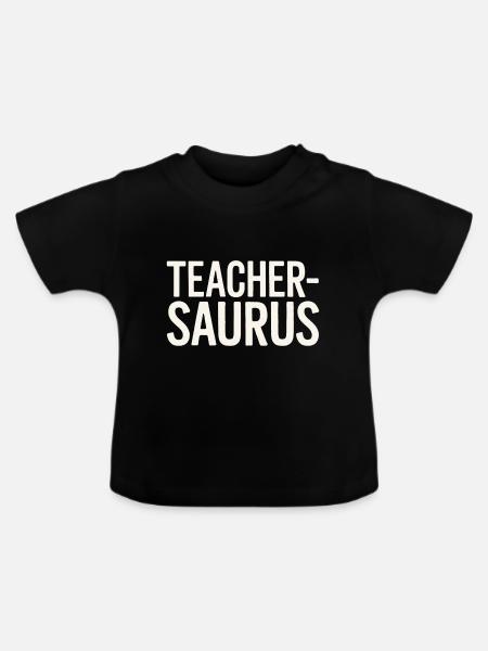 Teacher-saurus 8 - Baby Bio-T-Shirt mit Rundhals - Schwarz