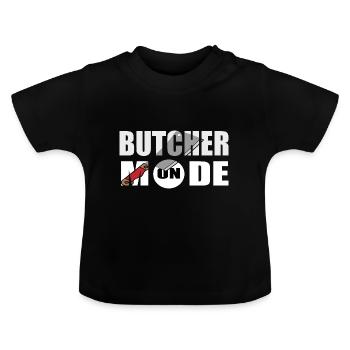 Fleischer Metzger Schlachter - Baby Bio-T-Shirt mit Rundhals - Schwarz - Vorne