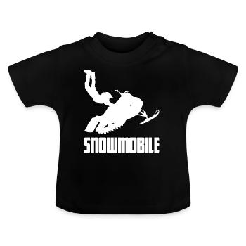 Snowmobile snowmobile snowmobile - Baby Organic T-Shirt with Round Neck - black - Front