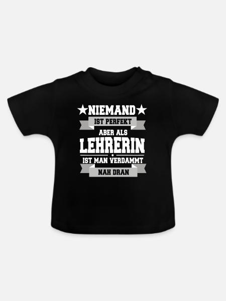 Lehrerin - Baby Bio-T-Shirt mit Rundhals - Schwarz