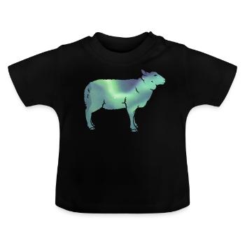 Iceland Sheep Icelandic Sheep IcelandIc Lights - Baby Organic T-Shirt with Round Neck - black - Front