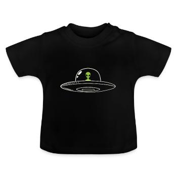 Alien - Baby Bio-T-Shirt mit Rundhals - Schwarz - Vorne