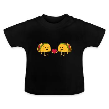 Taco - Baby Bio-T-Shirt mit Rundhals - Schwarz - Vorne