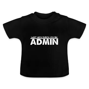 Admin dire drôle cadeau d'administrateur - T-shirt bio col rond Bébé - noir - Devant