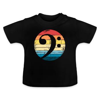 Bassist Bass BassEr Retro Bass Wrench - Baby Organic T-Shirt with Round Neck - black - Front