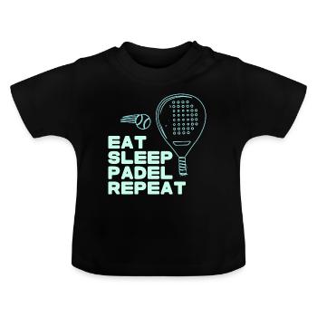 Padel Tennis, Tennis, Graffiti, Coloré - T-shirt bio col rond Bébé - noir - Devant
