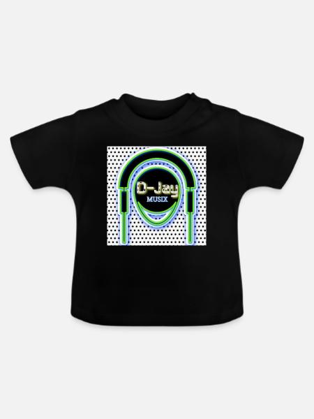 D-Jay MUSIX - Abbild - 2023 - Baby Bio-T-Shirt mit Rundhals - Schwarz