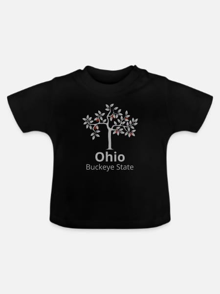 Ohio - Buckeye State - Baby Bio-T-Shirt mit Rundhals - Schwarz