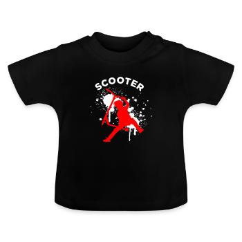 Scooter freestyle - T-shirt bio col rond Bébé - noir - Devant