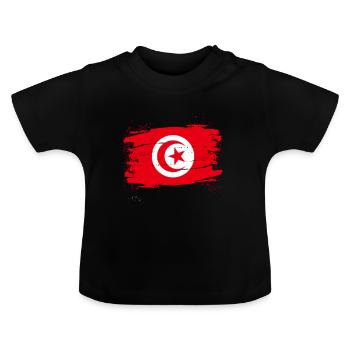 tunisie - T-shirt bio col rond Bébé - noir - Devant