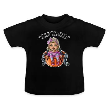 Petit grimpeur de maman - bébé grimpeur - T-shirt bio col rond Bébé - noir - Devant