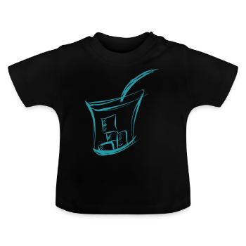 Drink Eiswuerfel Sommer - Baby Bio-T-Shirt mit Rundhals - Schwarz - Vorne