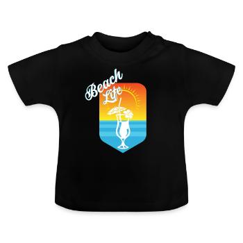 Strand - Baby Bio-T-Shirt mit Rundhals - Schwarz - Vorne