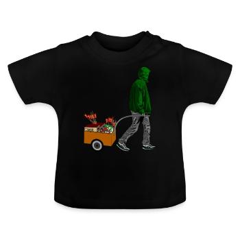 Pyro pyrotechnics fireworks - Baby Organic T-Shirt with Round Neck - black - Front