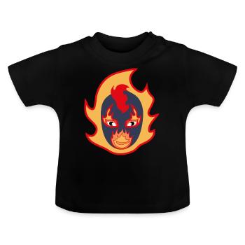 Garçon de boule de feu - T-shirt bio col rond Bébé - noir - Devant