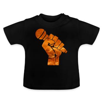 Révolution Microphone Arts Martiaux Idée Cadeau Feu - T-shirt bio col rond Bébé - noir - Devant
