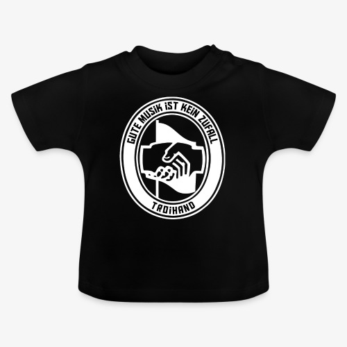 Logo Troihand invertiert - Baby Bio-T-Shirt mit Rundhals