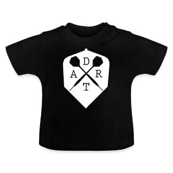 Cadeau de dards - T-shirt bio col rond Bébé - noir - Devant