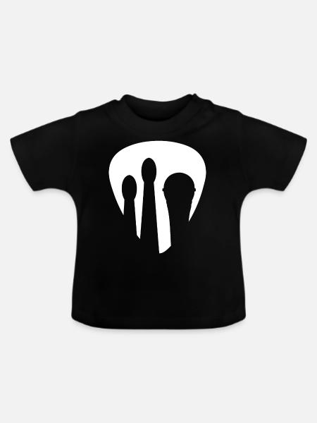 MelodyHarmonyRhythm Logo - Baby Bio-T-Shirt mit Rundhals - Schwarz