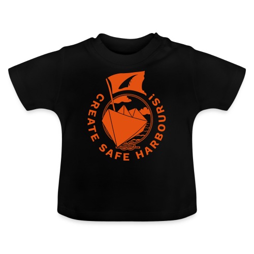 Seebruecke - Create Save Harbours - Baby Bio-T-Shirt mit Rundhals