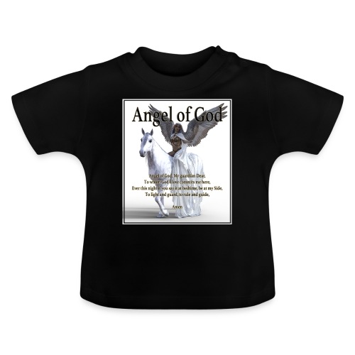Anioł Boży Mój opiekun Drogi - chrześcijański sklep - Ekologiczna koszulka niemowlęca z okrągłym dekoltem