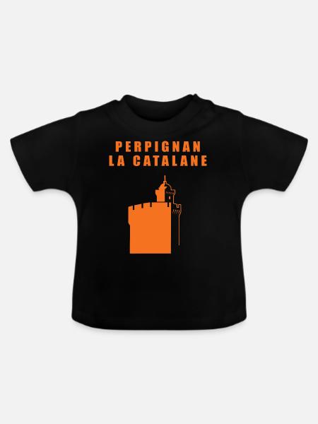 castilletORANGE - Baby Bio-T-Shirt mit Rundhals - Schwarz