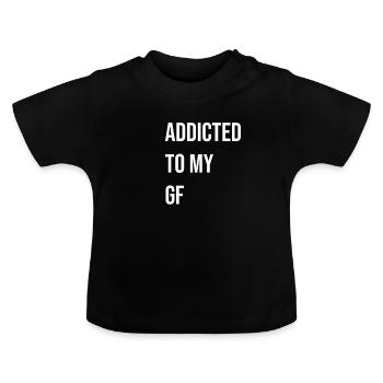 Liebeserklärung an Freundin - Baby Bio-T-Shirt mit Rundhals - Schwarz - Vorne