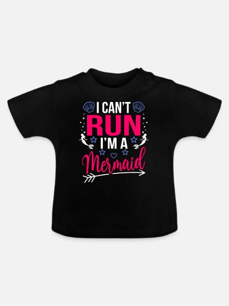 Meerjungfrau - Baby Bio-T-Shirt mit Rundhals - Schwarz