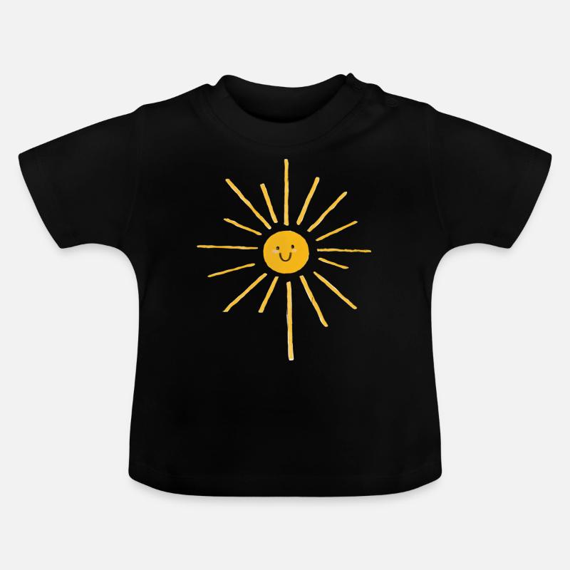 Sunny - T-shirt bio col rond Bébé - noir