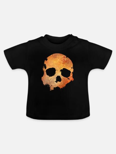 Schädel - Baby Bio-T-Shirt mit Rundhals - Schwarz