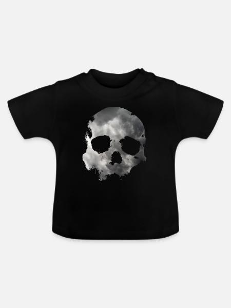Schädel - Baby Bio-T-Shirt mit Rundhals - Schwarz