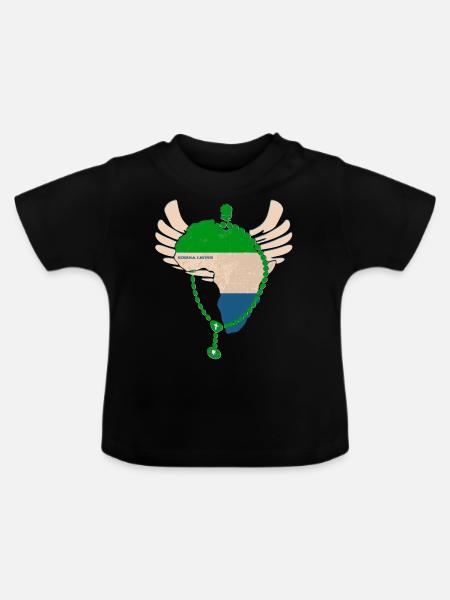 Sierra Leone - Baby Bio-T-Shirt mit Rundhals - Schwarz