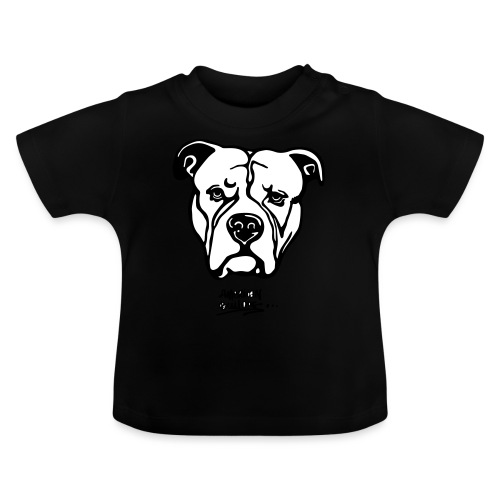 american bulldog background text - Baby Bio-T-Shirt mit Rundhals