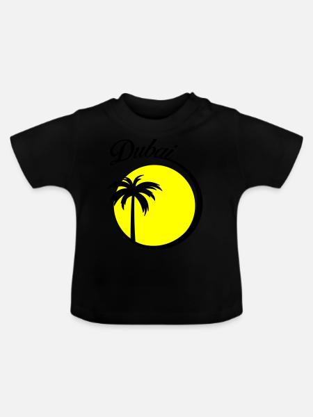 dubai - Baby Bio-T-Shirt mit Rundhals - Schwarz