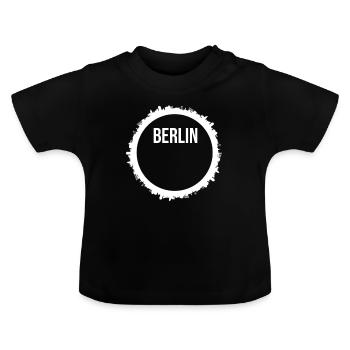 Berlin Berlin nous allons à Berlin - T-shirt bio col rond Bébé - noir - Devant