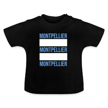 Kleidungsstil Montpellier - Baby Bio-T-Shirt mit Rundhals - Schwarz - Vorne
