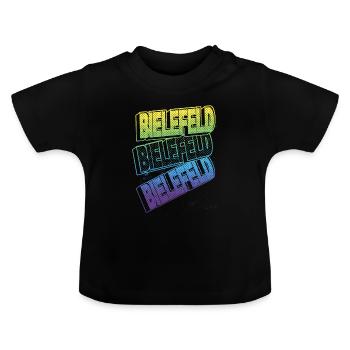 Bielefeld Deutschland Stadt Schrift Skyline Heimat - Baby Bio-T-Shirt mit Rundhals - Schwarz - Vorne