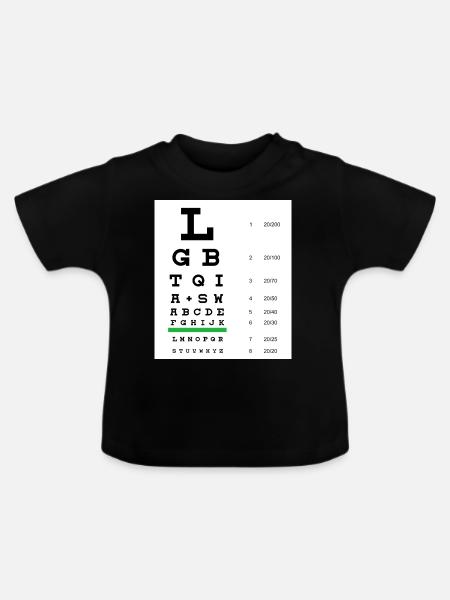 LGBTQIA+ Sehtafel - Baby Bio-T-Shirt mit Rundhals - Schwarz