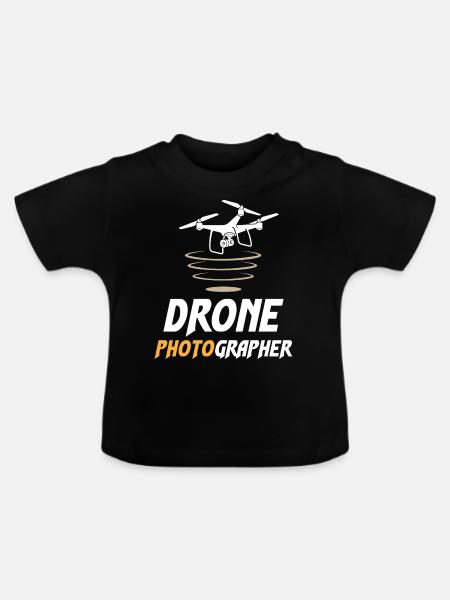 Drone Photographer - Baby Bio-T-Shirt mit Rundhals - Schwarz