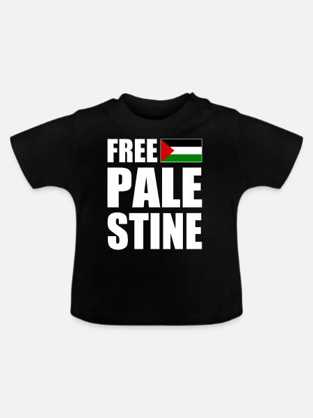 Free palestine - Baby Bio-T-Shirt mit Rundhals - Schwarz