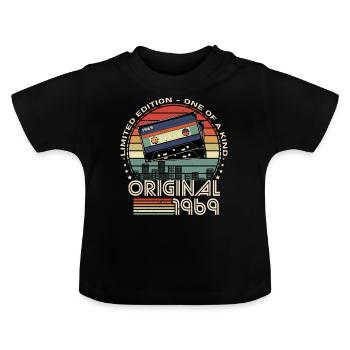 Limited Edition 1969 55th Anniversary - Baby Organic T-Shirt with Round Neck - black - Front