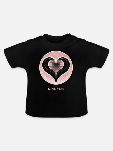 Spirale der Freundlichkeit - Baby Bio-T-Shirt mit Rundhals - Schwarz