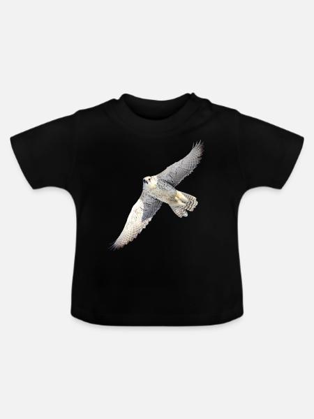 GyrFalcoin Flug - Baby Bio-T-Shirt mit Rundhals - Schwarz
