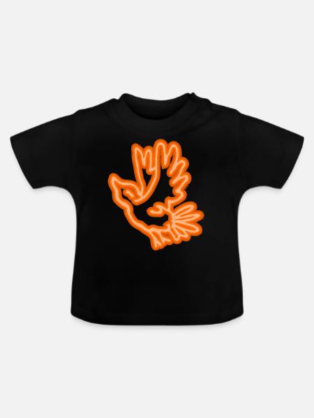 Neon Vogel - Baby Bio-T-Shirt mit Rundhals - Schwarz