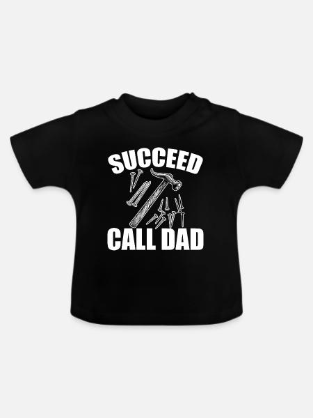 Erfolg durch Handwerkskunst - Baby Bio-T-Shirt mit Rundhals - Schwarz