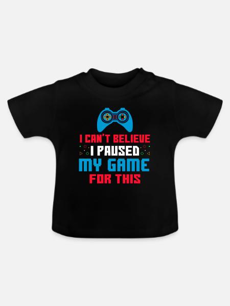 Gamer - Baby Bio-T-Shirt mit Rundhals - Schwarz