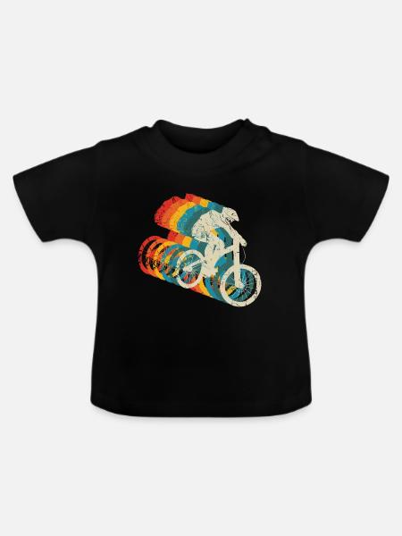 Downhill Mountain Biker MTB - Baby Bio-T-Shirt mit Rundhals - Schwarz