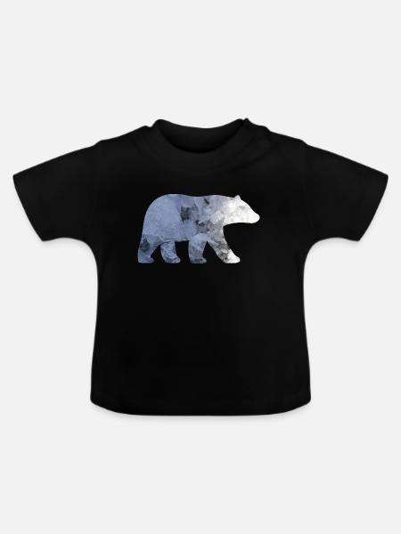 Eisbär (b) - Baby Bio-T-Shirt mit Rundhals - Schwarz